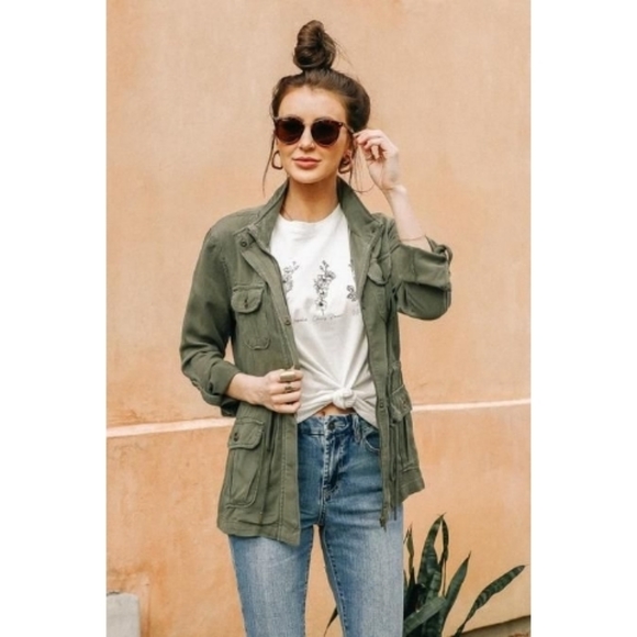 Marrakech green utility army cargo jacket - Picture 3 of 9